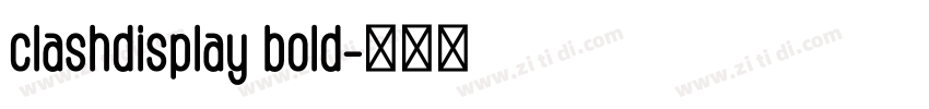 clashdisplay bold字体转换